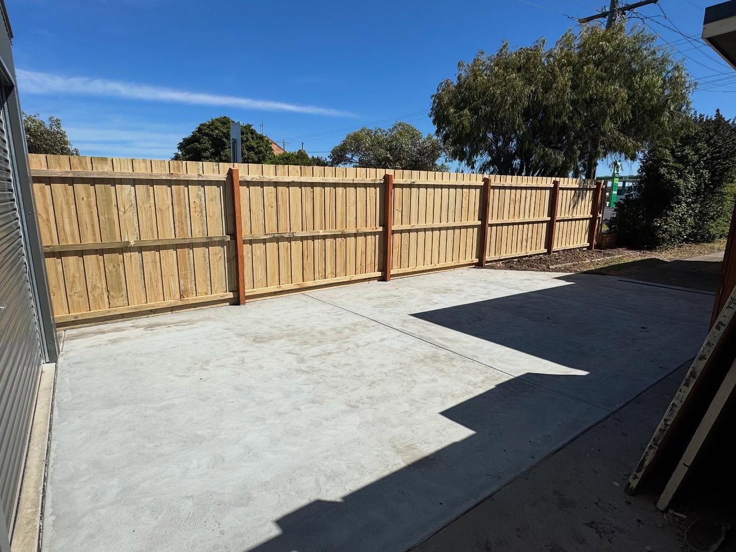 Shed and fencing